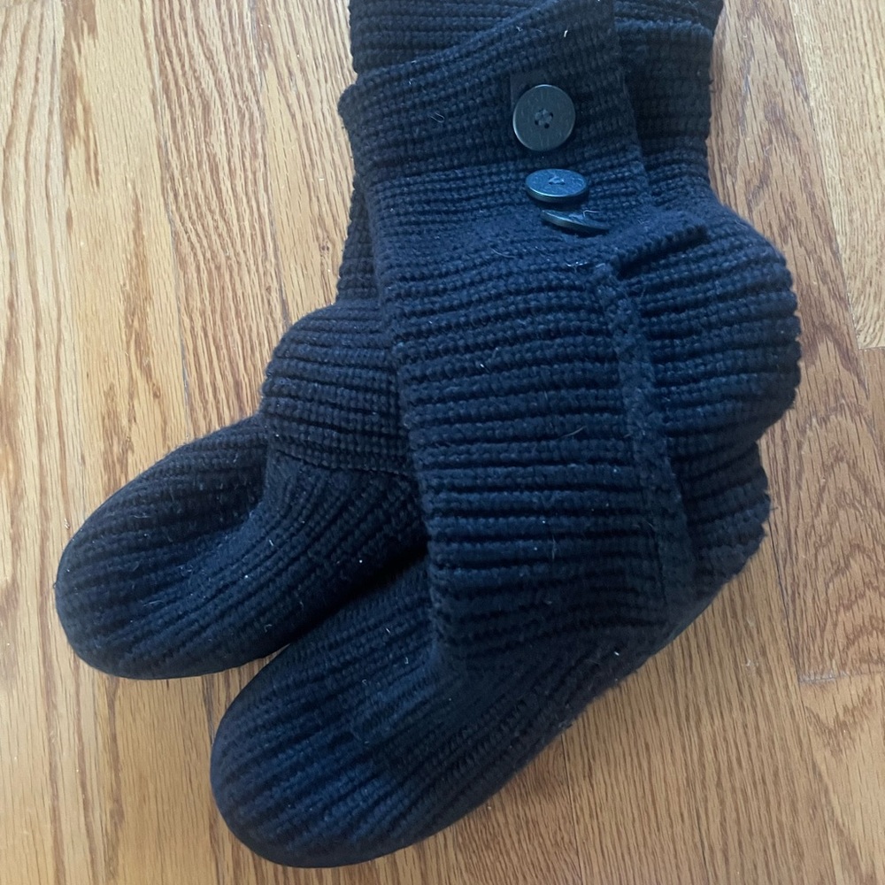 UGG Black Knit Winter Boots